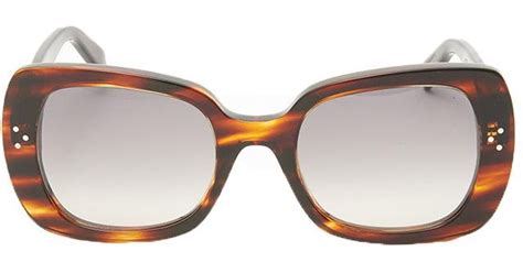 celine square havana sunglasses|authentic celine sunglasses.